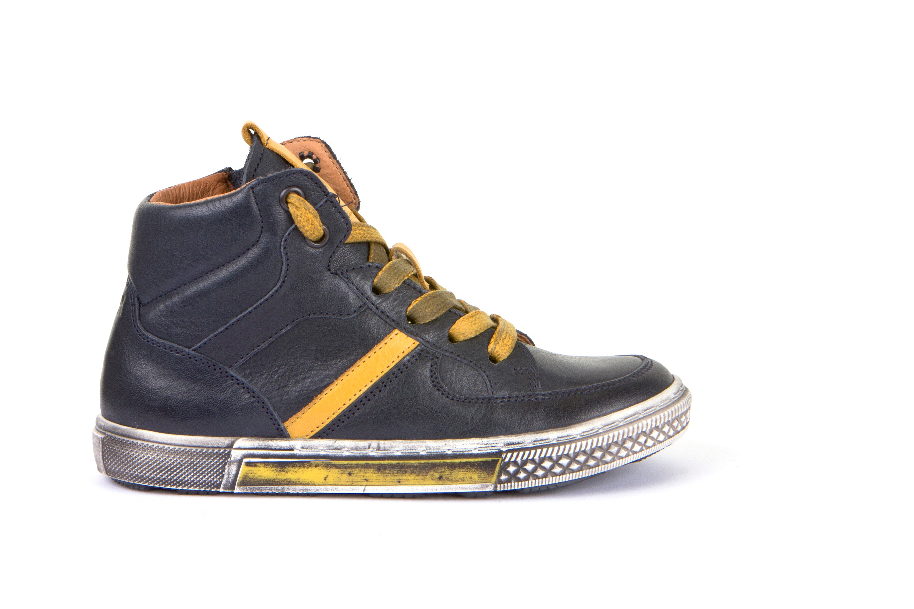 Froddo leather sneaker - Navy/yellow - MintMouse (Unicorner Concept Store)
