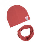 Hat and scarf set - marsala