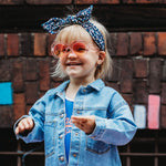 Headband - navy flowers/ Rosalie