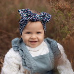 Headband - navy flowers/ Rosalie