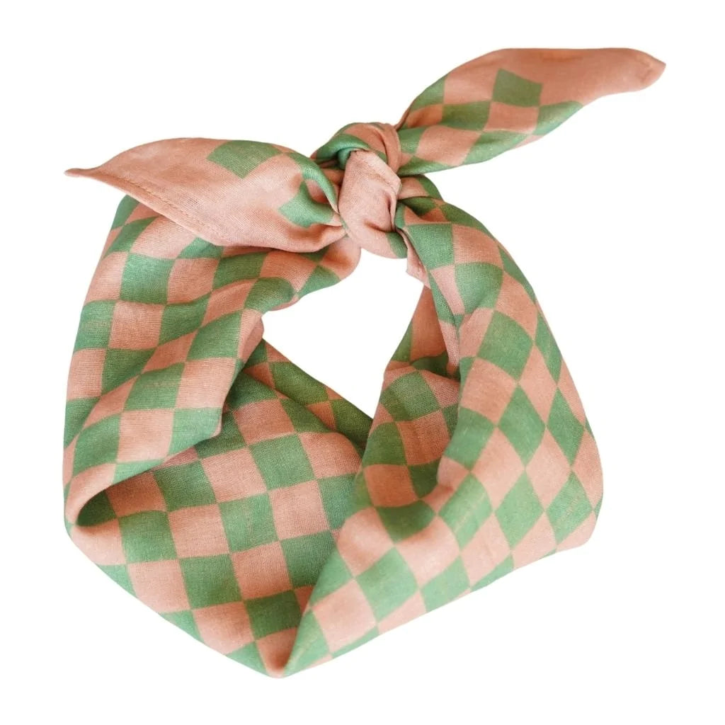 Head scarf - Checks Sunset+Orchard - MintMouse (Unicorner Concept Store)