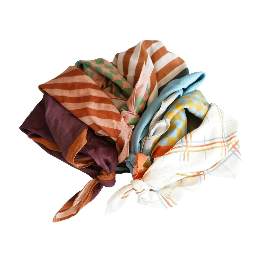 Head scarf - Checks Sunset+Orchard - MintMouse (Unicorner Concept Store)