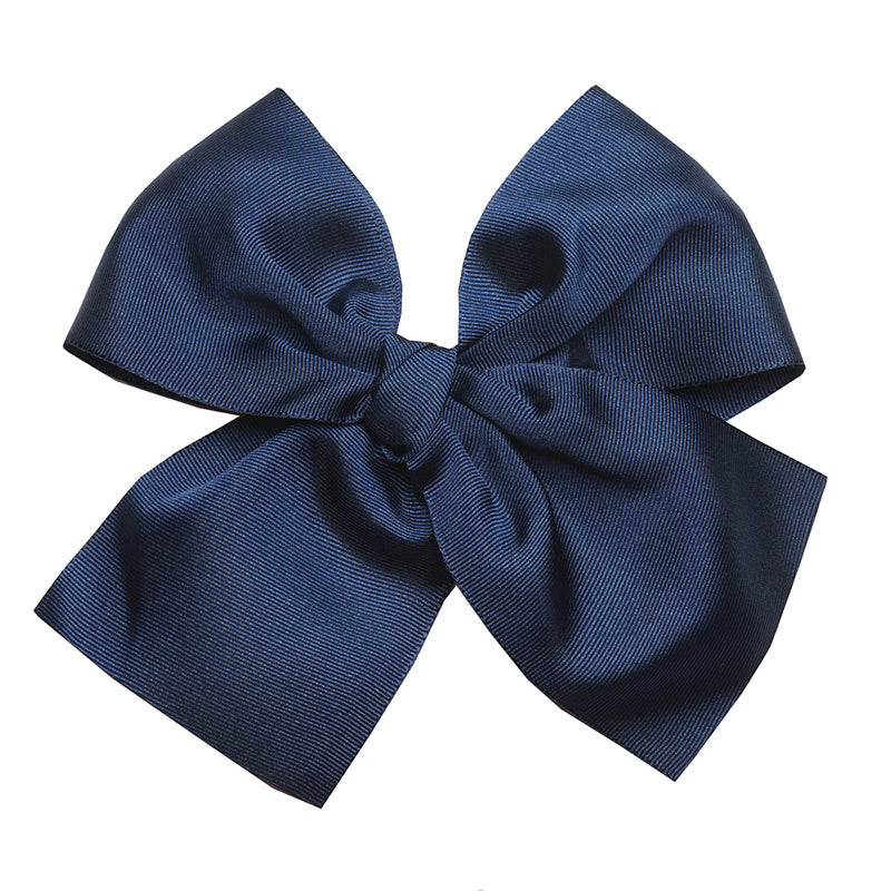 Hair clip with large grossgrain bow NAVY BLUE
