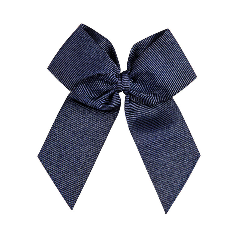 HAIRCLIP WITH GROSSGRAIN BOW NAVY BLUE