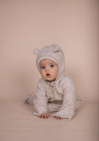 Huttelihut - Mushi Babysuit Ears cotton Fleece - Camel - MintMouse (Unicorner Concept Store)