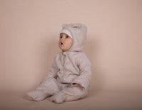 Huttelihut - Mushi Babysuit Ears cotton Fleece - Camel - MintMouse (Unicorner Concept Store)