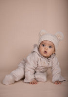 Huttelihut - Mushi Babysuit Ears cotton Fleece - Camel - MintMouse (Unicorner Concept Store)