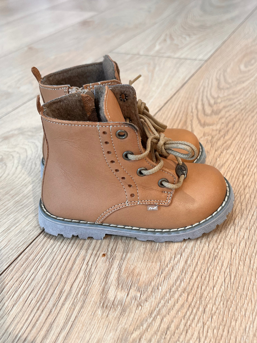 (EY2731-1) Emel Lace Up Winter Boots - MintMouse (Unicorner Concept Store)