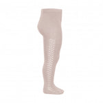 Tights side openwork warm   - Old rose