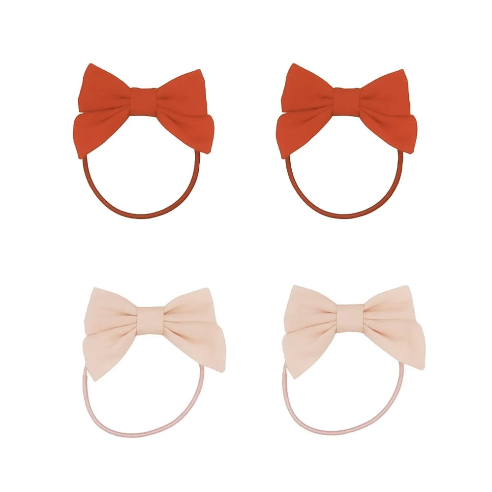 Fable Bow Ponies Set of 4 - Blush Bloom+Cajun Blossom