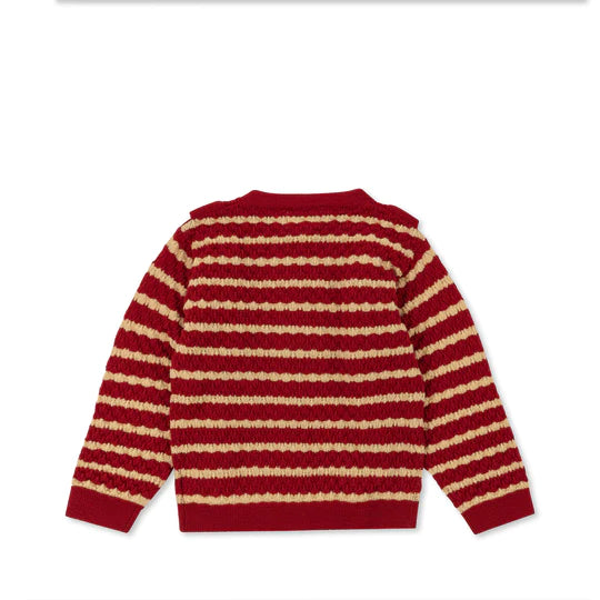 Cane Knit Frill Cardigan - Jolly Stripe - MintMouse (Unicorner Concept Store)