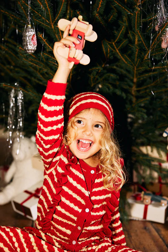 Cane Knit Frill Cardigan - Jolly Stripe - MintMouse (Unicorner Concept Store)