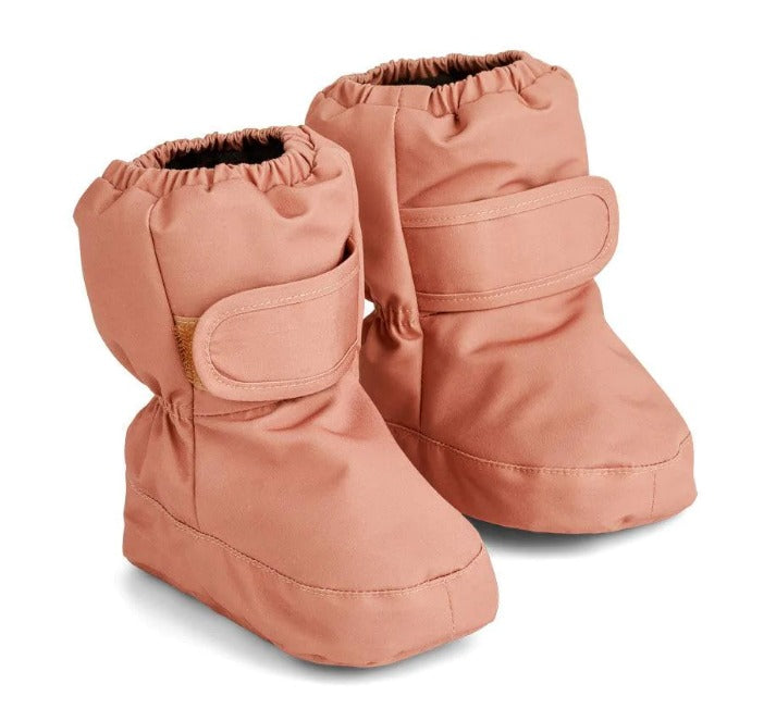 Heather baby footies Tuscany rose
