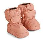 Heather baby footies Tuscany rose