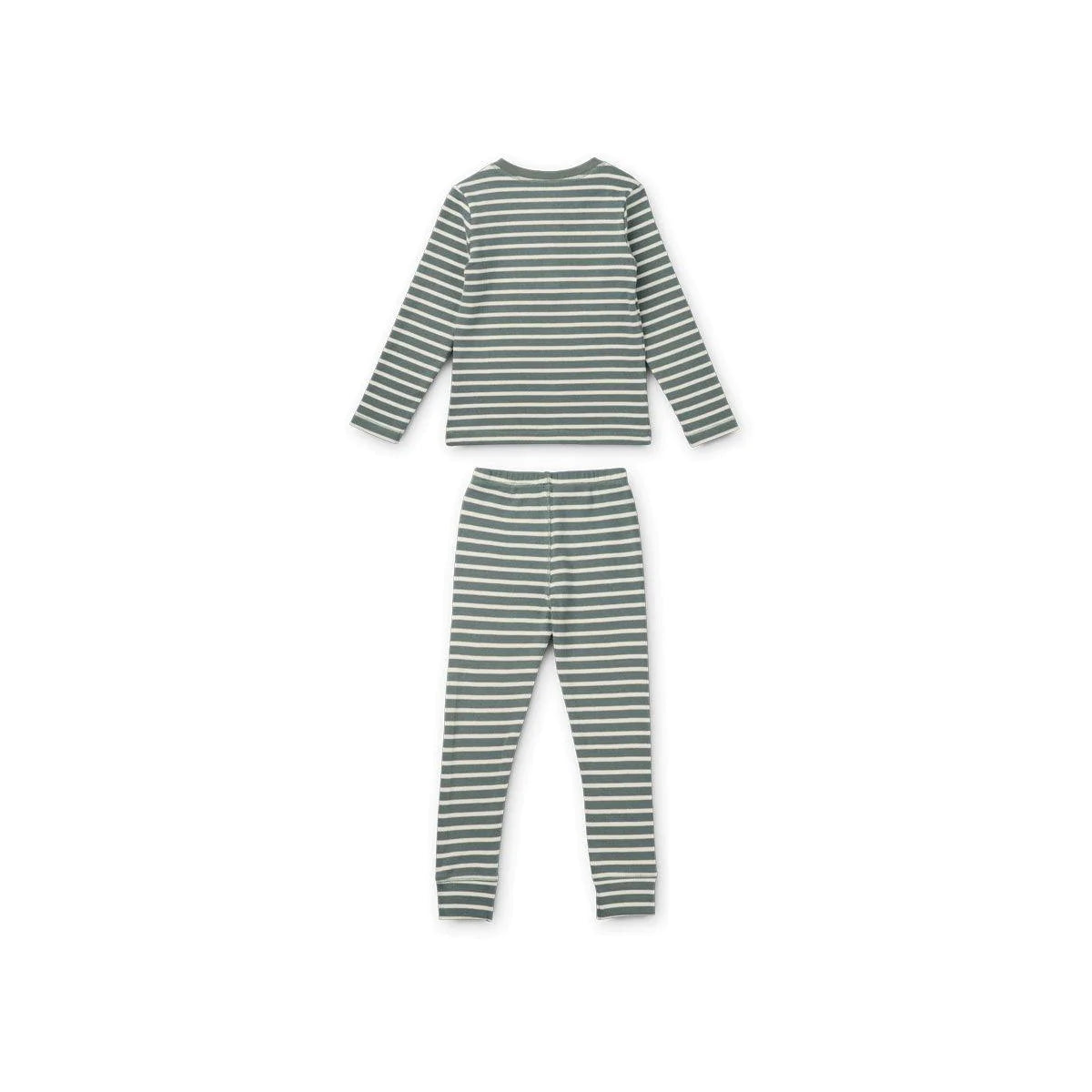 WILHELM PYJAMAS SET BLUE FOG/SANDY STRIPES LIEWOOD - MintMouse (Unicorner Concept Store)