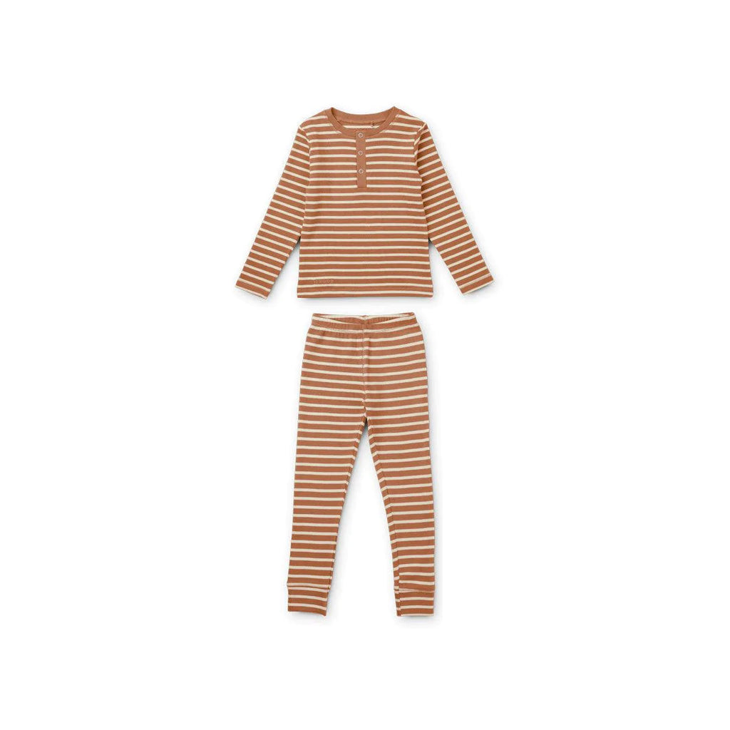 WILHELM PYJAMAS SET TUSCANY ROSE/SANDY STRIPES LIEWOOD - MintMouse (Unicorner Concept Store)