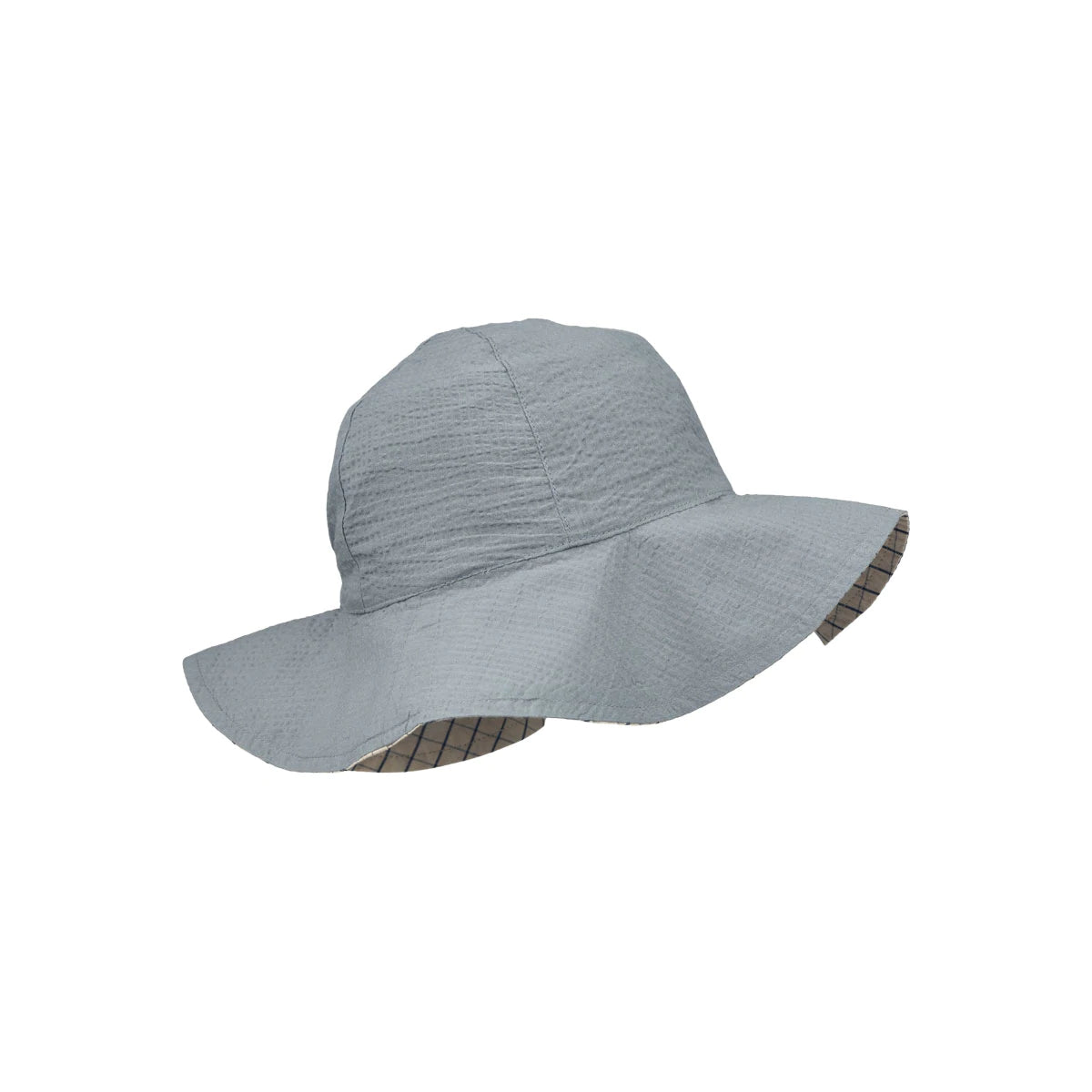 ( LW14478) Amelia Reversible Seersucker Sun Hat _  Navy - MintMouse (Unicorner Concept Store)
