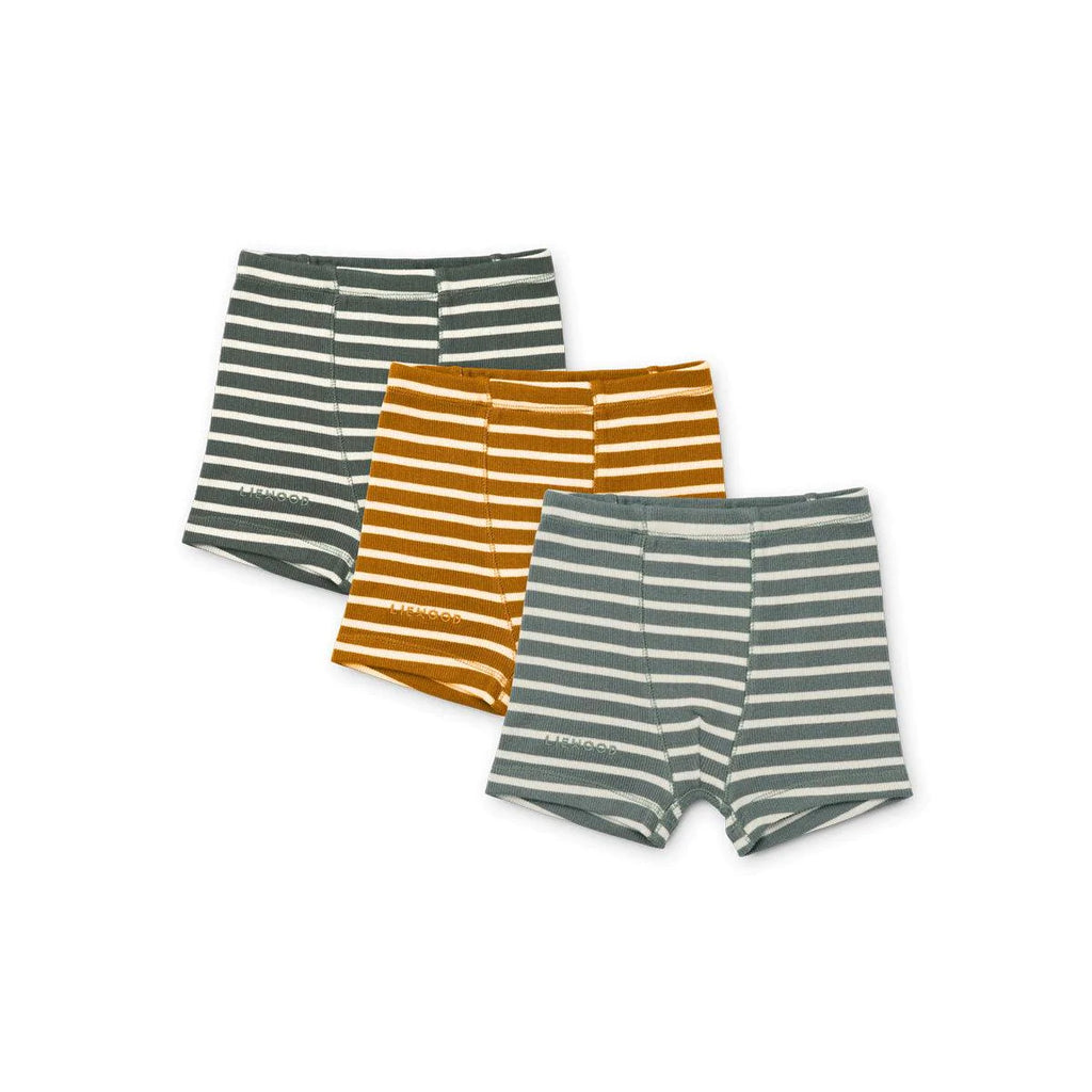 FELIX BOXERS 3 PACK STRIPES BLUE FOG MULTI MIX LIEWOOD - MintMouse (Unicorner Concept Store)