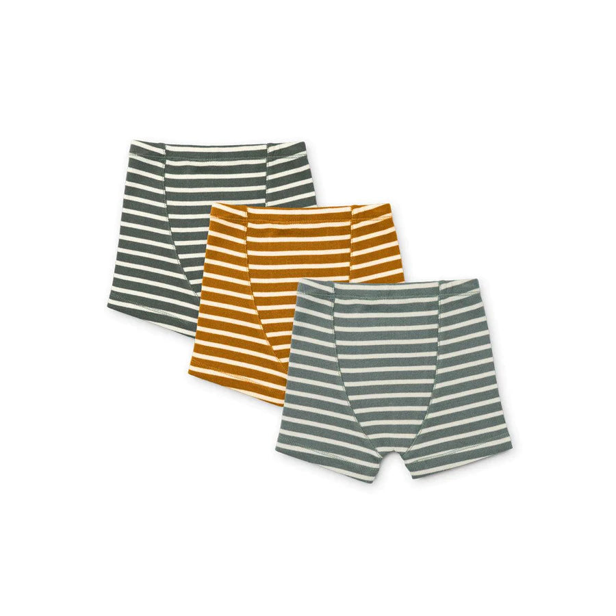 FELIX BOXERS 3 PACK STRIPES BLUE FOG MULTI MIX LIEWOOD - MintMouse (Unicorner Concept Store)