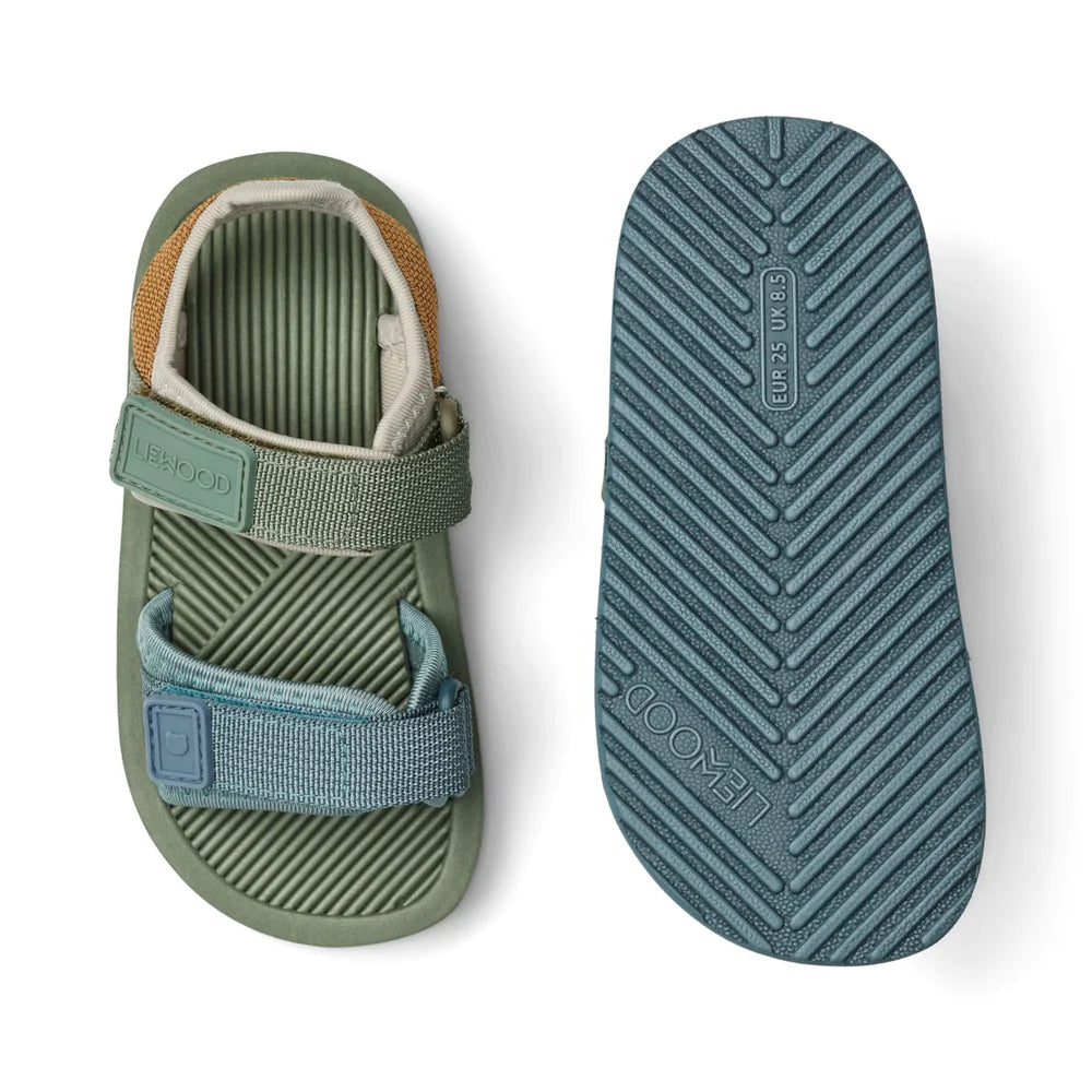 (LW14740) Liewood Monty Sandals - Hunter Green Mix - MintMouse (Unicorner Concept Store)