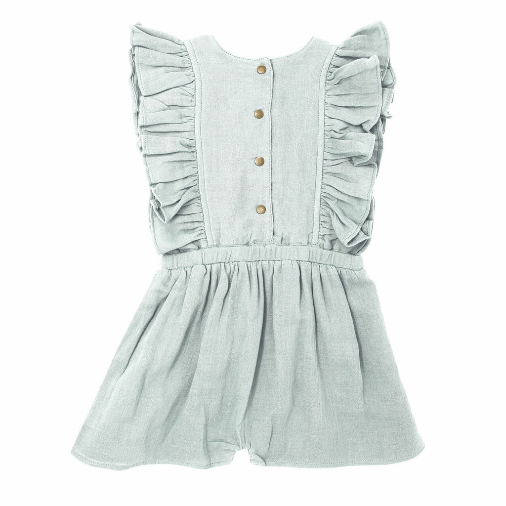 Kids' Organic Muslin Ruffle Jumper - Green Tea - MintMouse (Unicorner Concept Store)