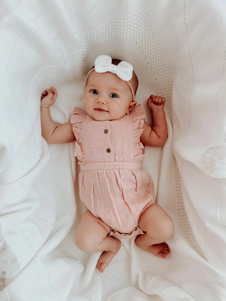 Organic Muslin Ruffle Bodysuit - Rosewater - MintMouse (Unicorner Concept Store)