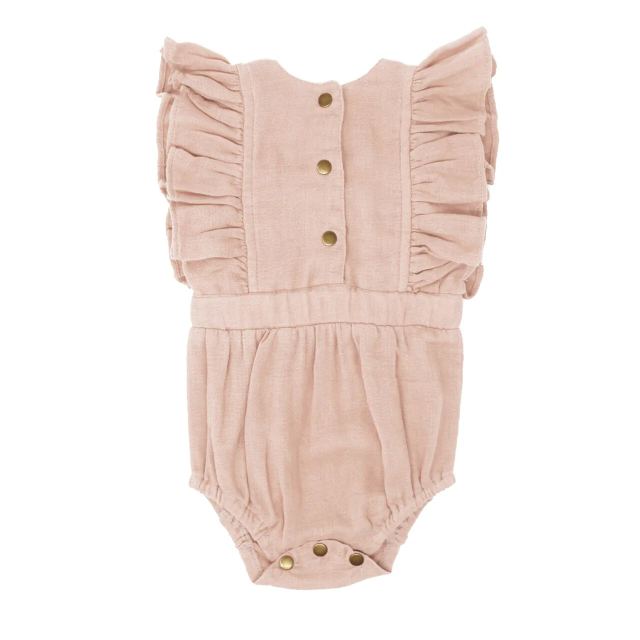 Organic Muslin Ruffle Bodysuit - Rosewater - MintMouse (Unicorner Concept Store)