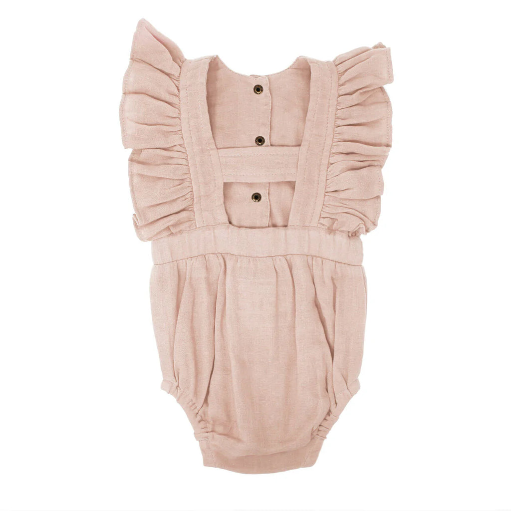 Organic Muslin Ruffle Bodysuit - Rosewater - MintMouse (Unicorner Concept Store)
