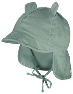 Maximo - Sun hat  organic cotton with visor and ears - green