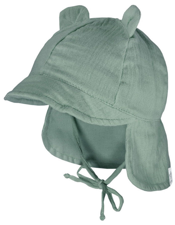 Maximo - Sun hat  organic cotton with visor and ears - green - MintMouse (Unicorner Concept Store)