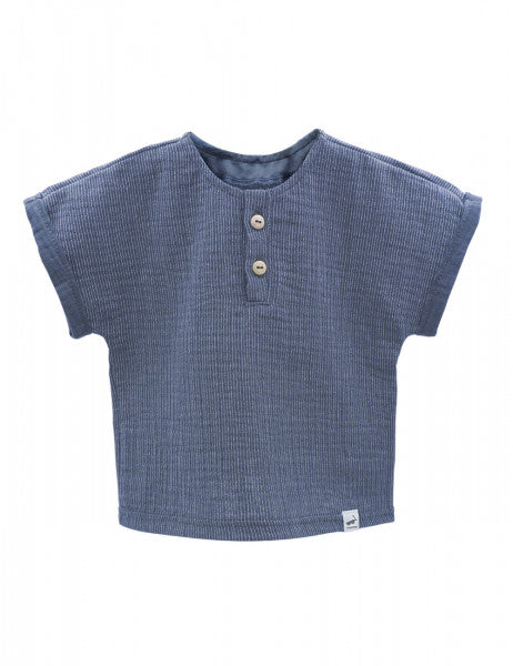 GOTS BABY BOY Shirt Short Sleeve Muslin fabric - MintMouse (Unicorner Concept Store)