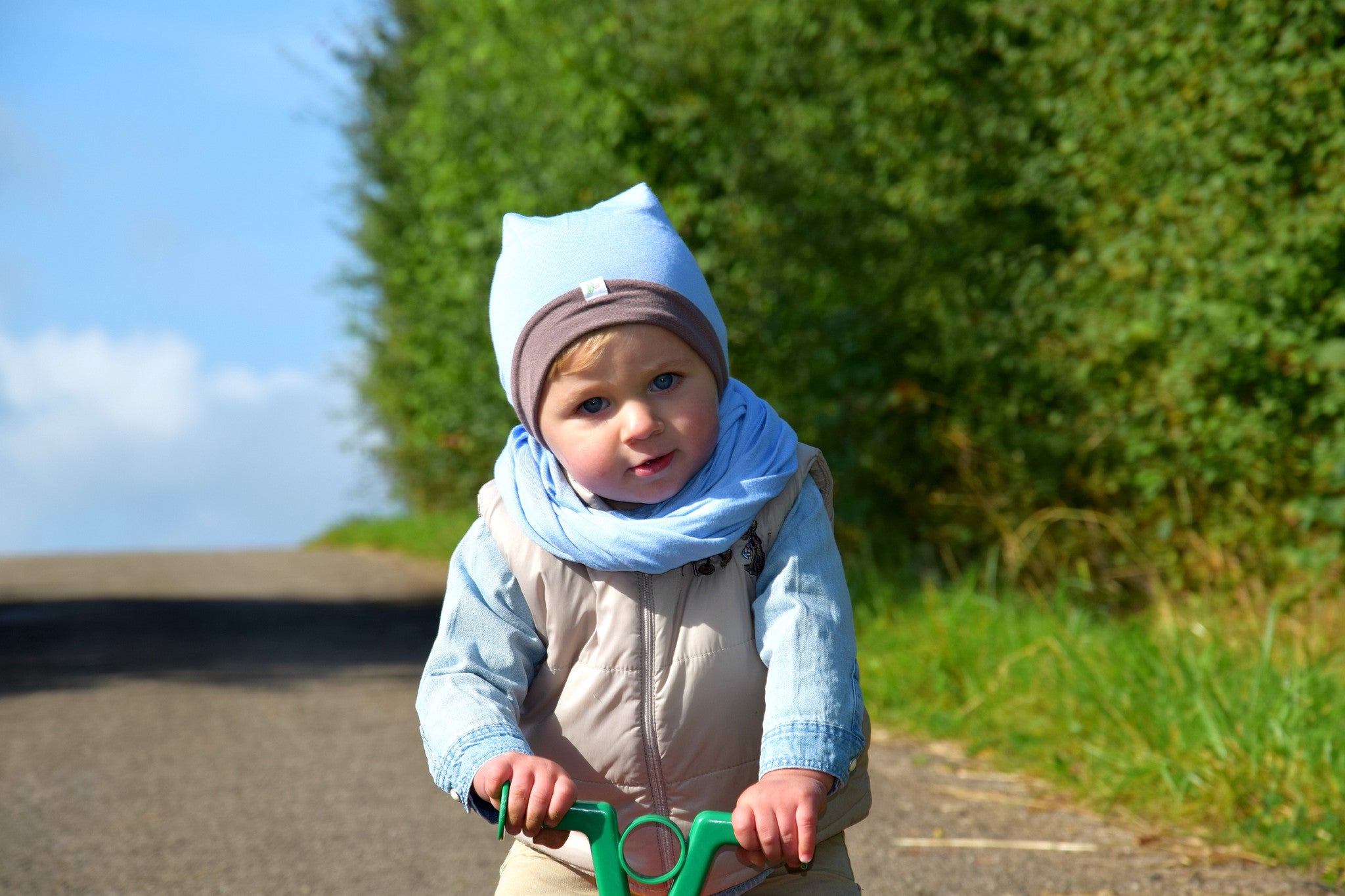 Reversable Bamboo Beanie - Sky Blue/Brown - MintMouse (Unicorner Concept Store)