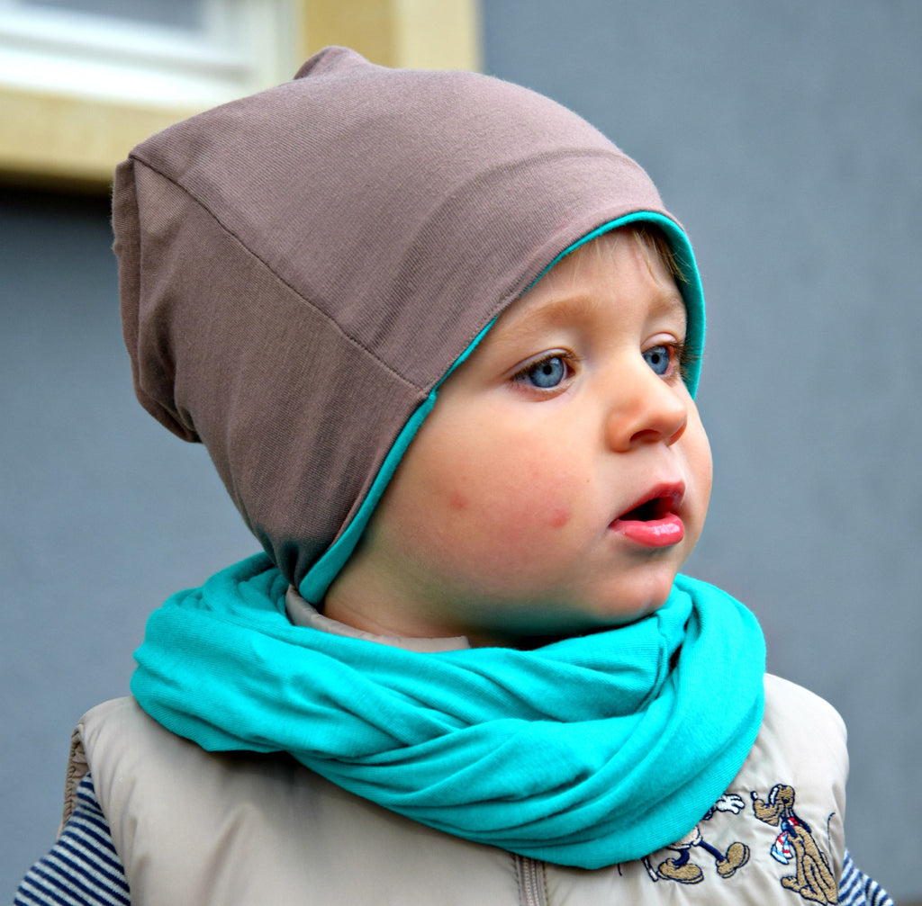 Reversable Bamboo Beanie - Emerald/Brown - MintMouse (Unicorner Concept Store)