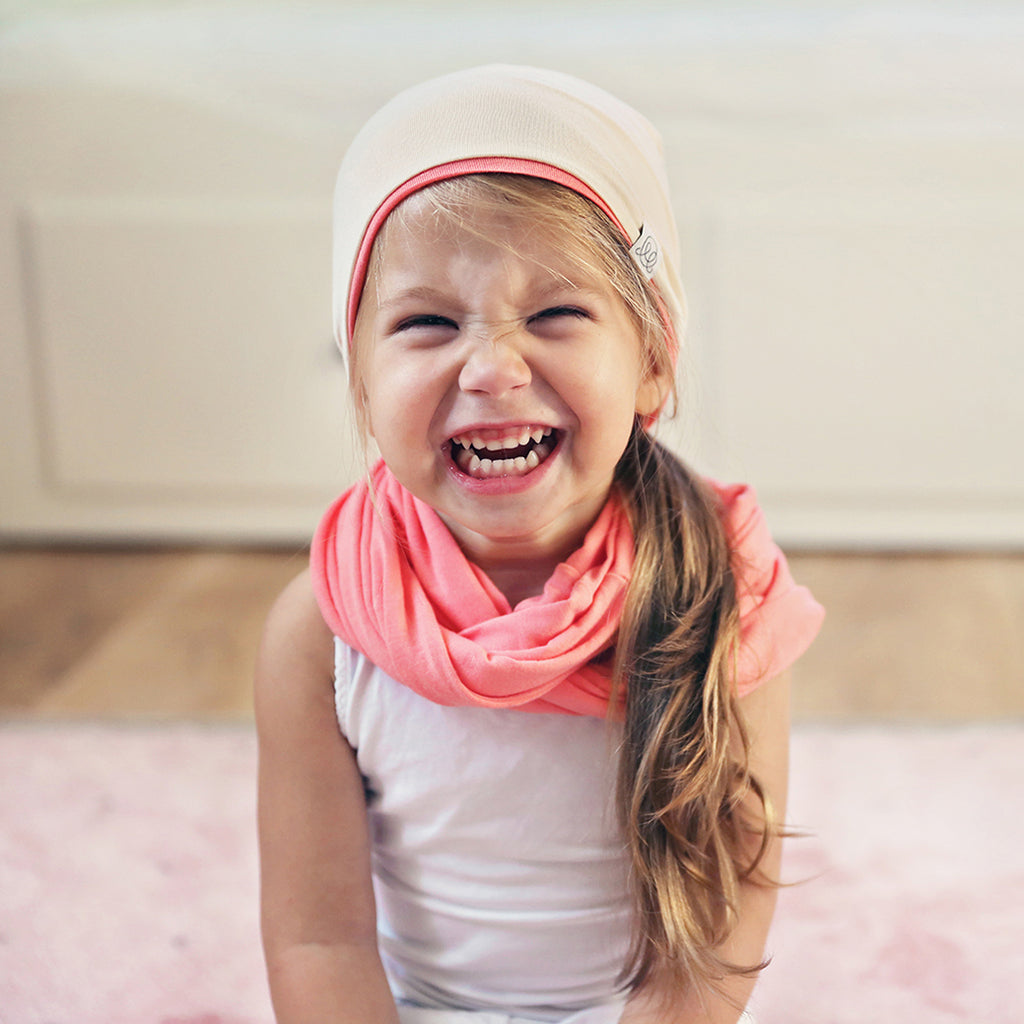 Bamboo Reversible Beanie - Coral - Beige - MintMouse (Unicorner Concept Store)