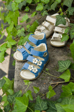(2090-14) Emel Blue Flower Sandals - MintMouse (Unicorner Concept Store)