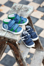 (2451-2) Emel Blue Green Tennis with Velcro Straps - MintMouse (Unicorner Concept Store)