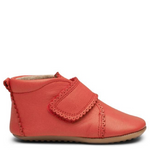 (1004) Leather slippers - Scallops Bright Red