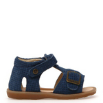 Naturino Quarzo - Sandals Suede buckle and Velcro, Indigo