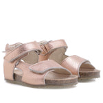 (2508-25/ 2509-25) Emel rose gold velcro sandals