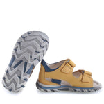 (1560-25) Emel yellow velcro Sandals