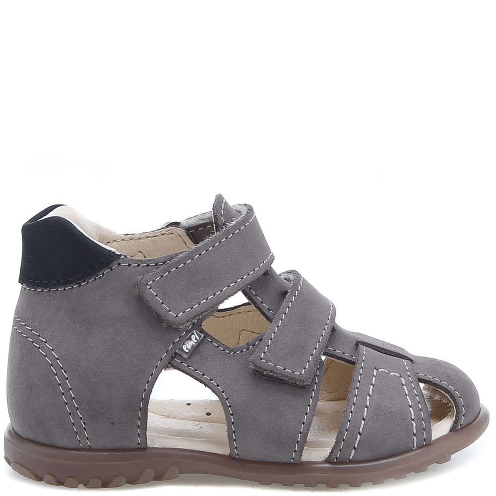 (2437-31) Emel grey closed sandals