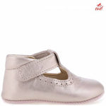 Pre-walker baby shoes - T-bar metallic