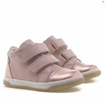 (2675-16) Emel shoes velcro trainers shiny pink