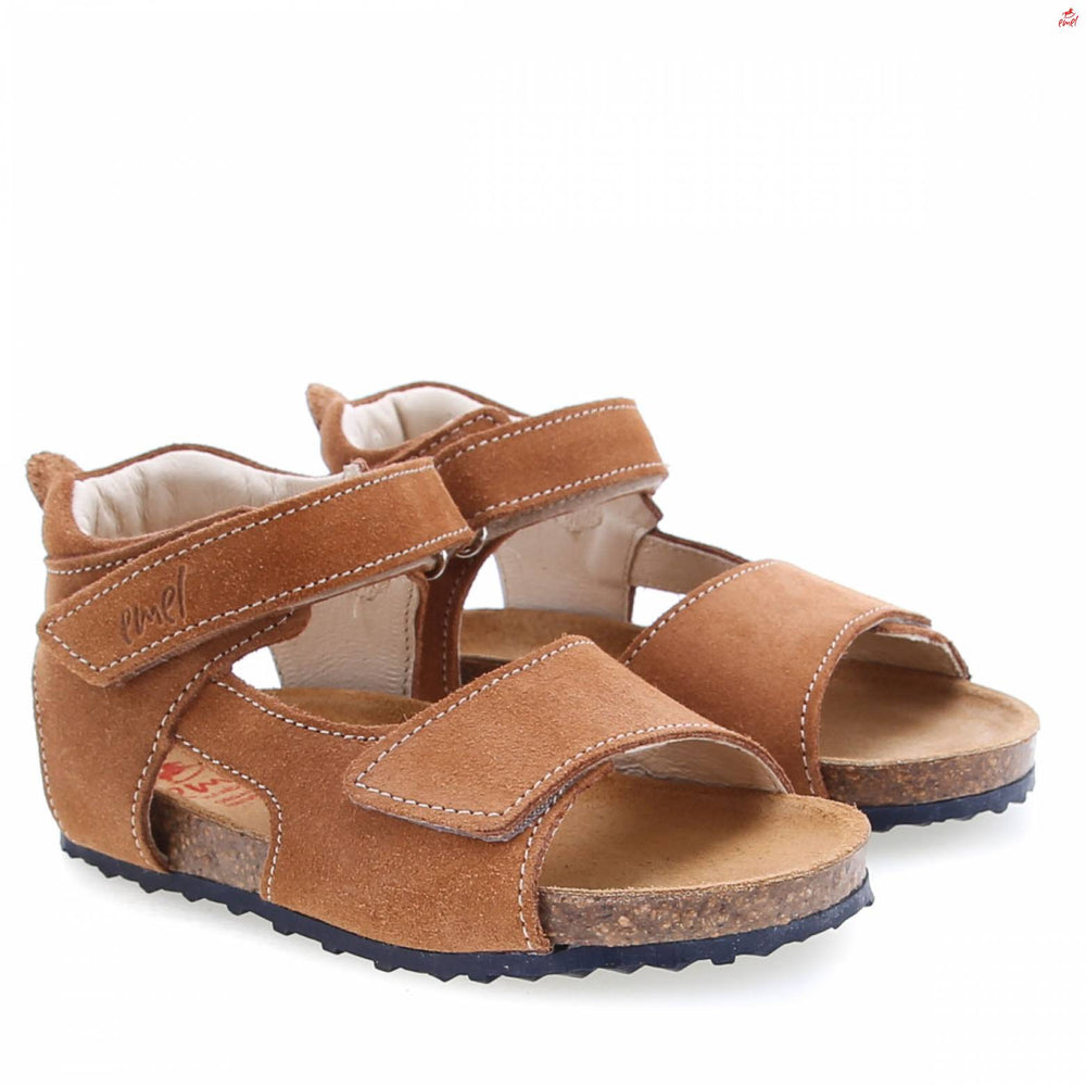 (2508H-5/2509H-5) Emel  brown velcro sandals