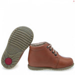 (562-10) Emel Lace Up First Shoes brown.