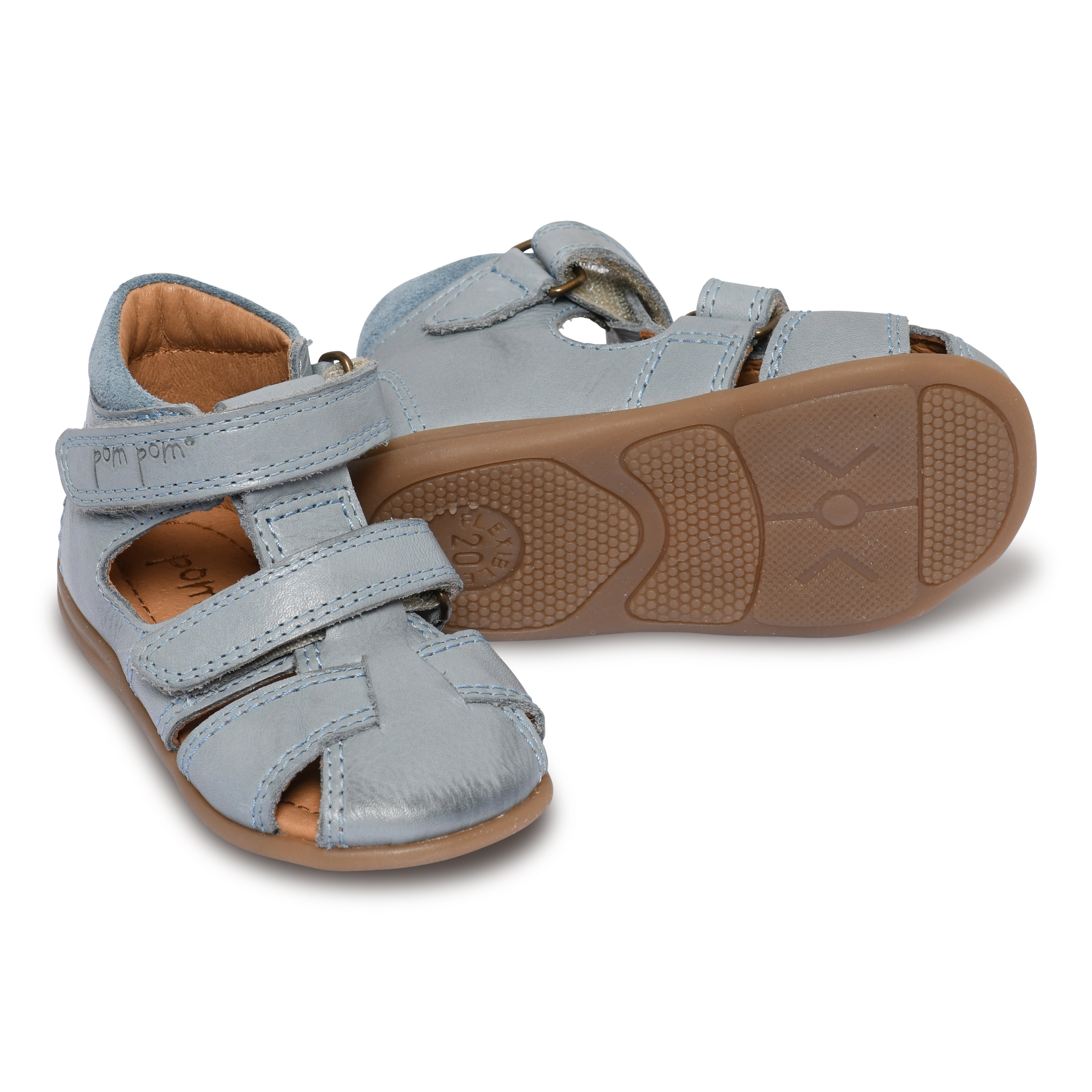 Pom Pom Sandals-Dusty Blue 1253 - MintMouse (Unicorner Concept Store)