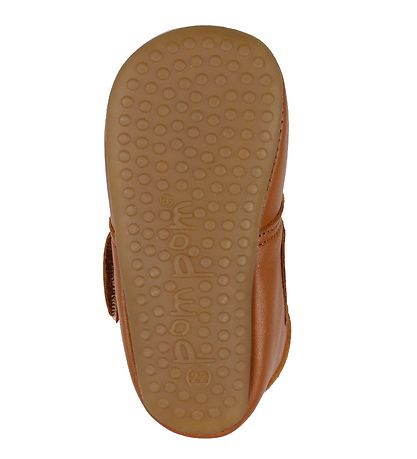 (1010) Pom Pom leather slippers - Camel - MintMouse (Unicorner Concept Store)