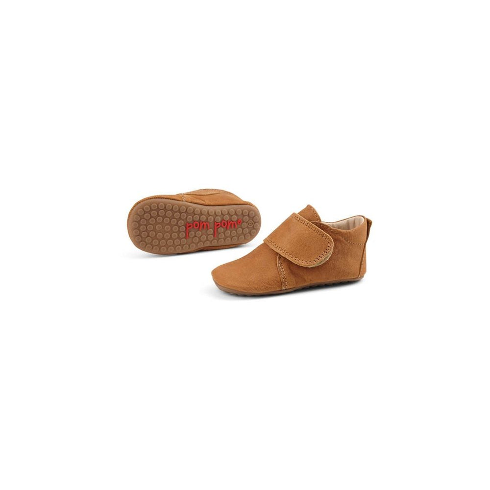 Pom Pom leather slippers - brown - MintMouse (Unicorner Concept Store)