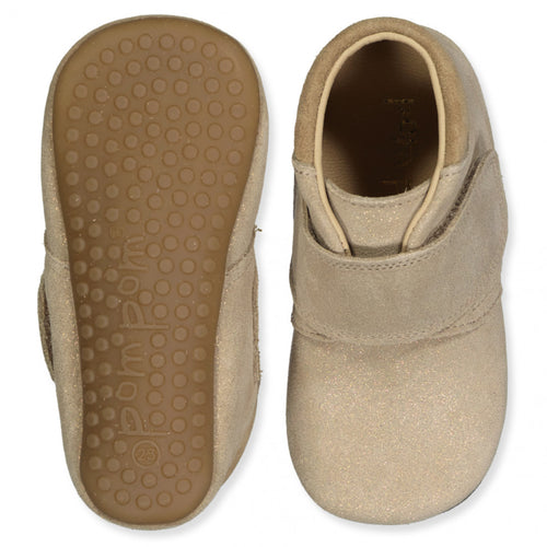 (1010) Pom Pom leather slippers - Gold Glitter - MintMouse (Unicorner Concept Store)