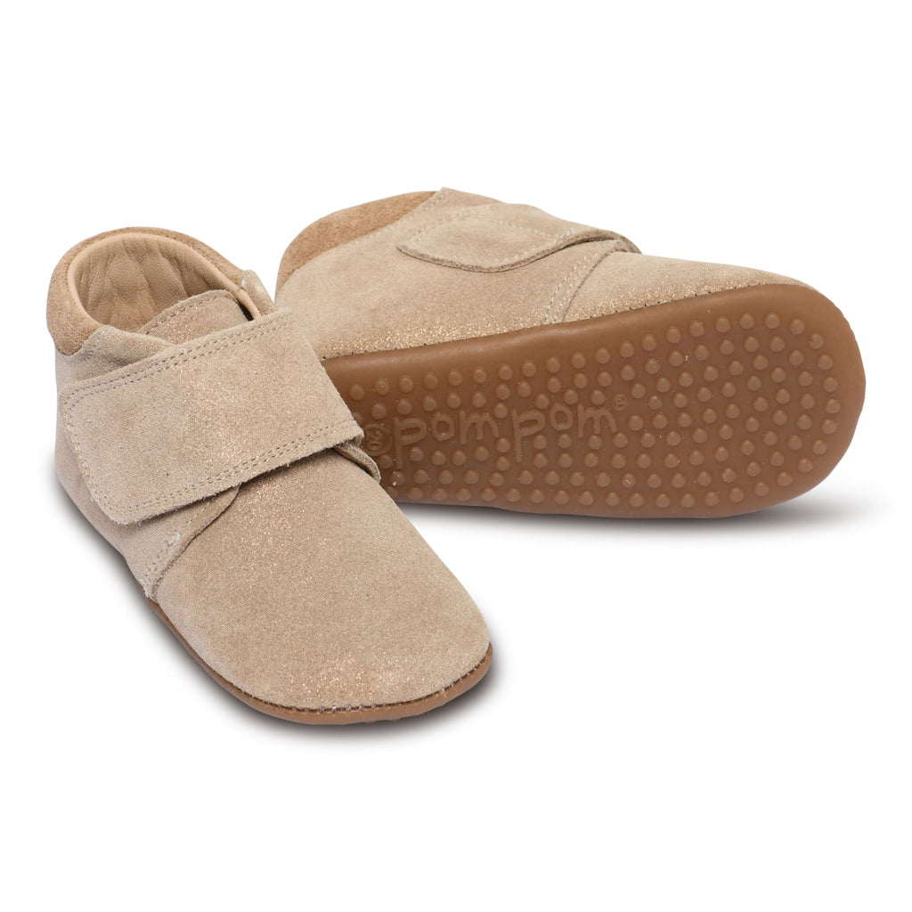 Leather slippers - sparkle gold - MintMouse (Unicorner Concept Store)